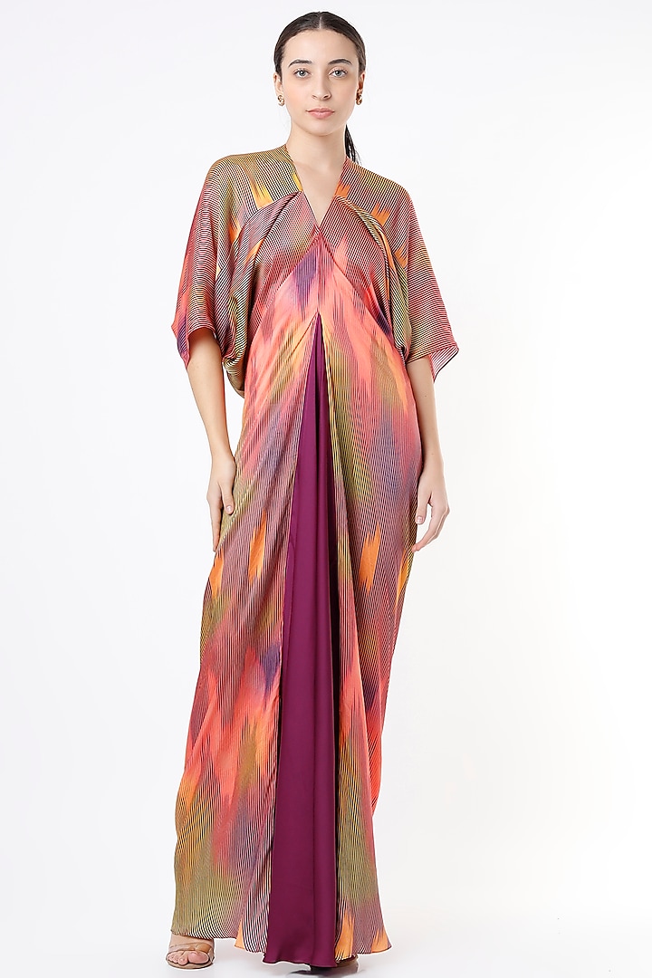 Multi Colored Printed Gown by NA-KA at Pernia's Pop Up Shop