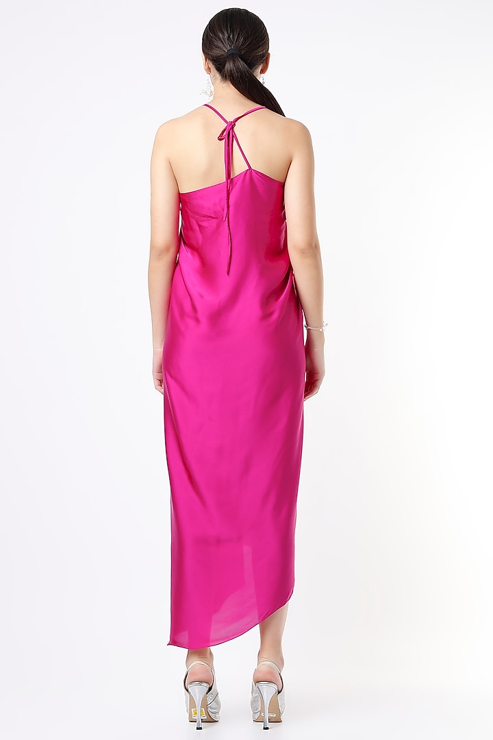 Fuchsia Off-Shoulder Summer Dress by NA-KA at Pernia's Pop Up Shop