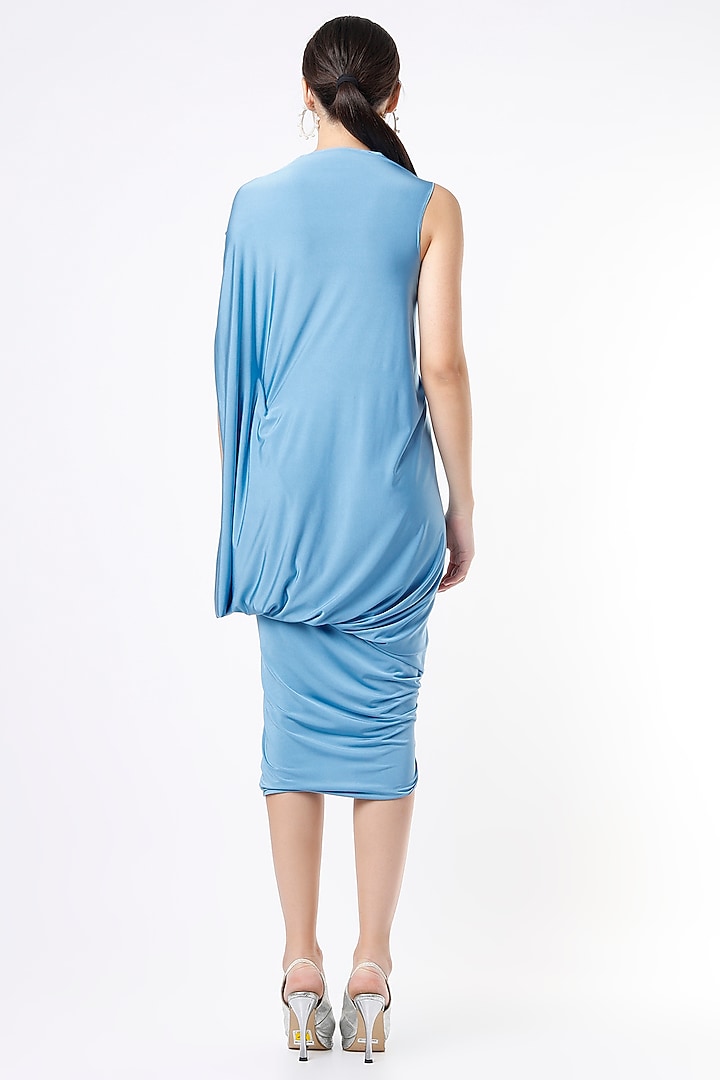 Petrol Blue Cowl Summer Dress by NA-KA at Pernia's Pop Up Shop