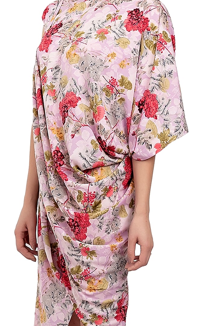 Blush Pink Printed Summer Dress by Na-ka at Pernia's Pop Up Shop