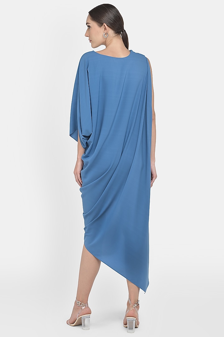 Cobalt Blue Pleated & Draped Summer Dress by Na-Ka at Pernia's Pop Up Shop