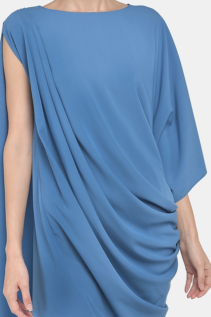 Cobalt Blue Pleated & Draped Summer Dress by Na-Ka at Pernia's Pop Up Shop