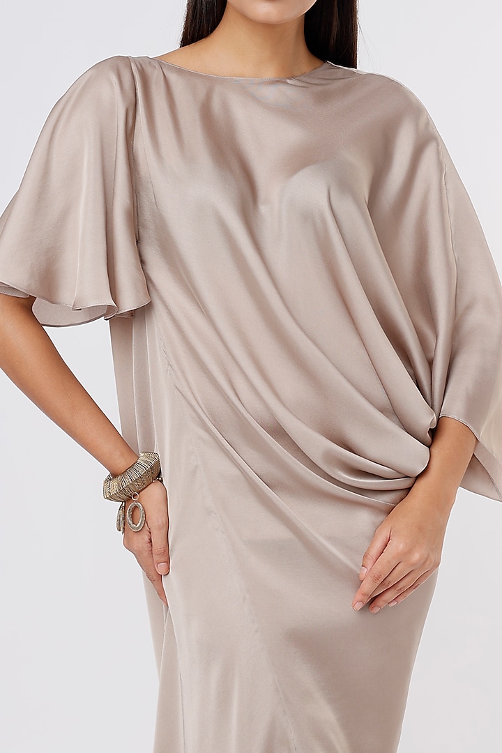 sachin and babi light blue dress Silk Charmeuse Maxi Dress