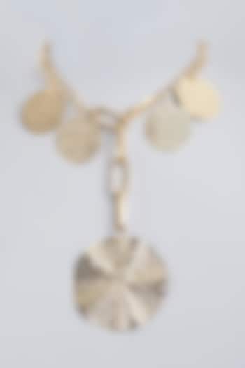 Gold Finish Metal Motifs Necklace by Na-Ka at Pernia's Pop Up Shop