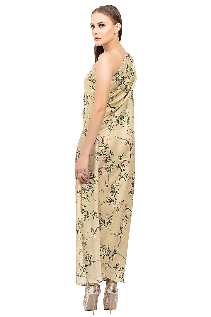 Mustard Digital Printed Gown by Na-ka at Pernia's Pop Up Shop