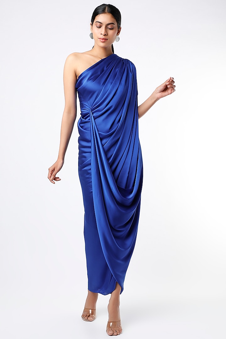 cornflower blue wrap dress Fiona main image 0