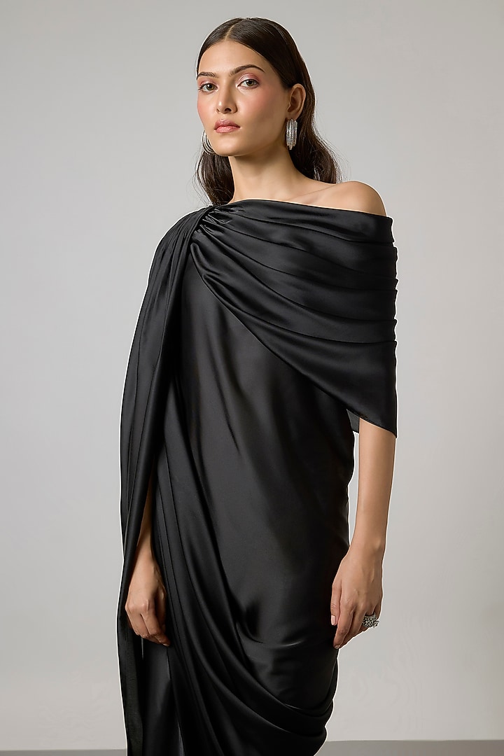 Black Satin Gown by NA-KA at Pernia's Pop Up Shop