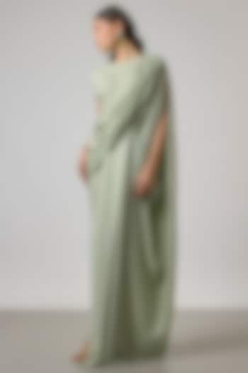 Sea Green Double Georgette Gown by NA-KA at Pernia's Pop Up Shop