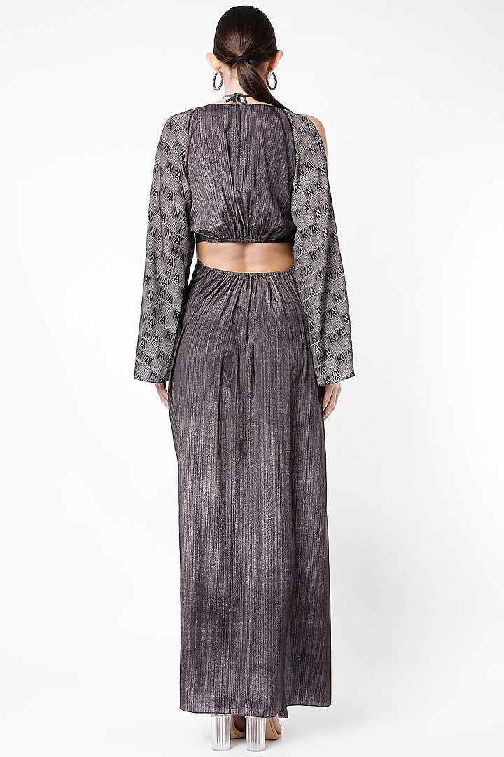 Black Digital Printed Skirt Set by NA-KA at Pernia's Pop Up Shop