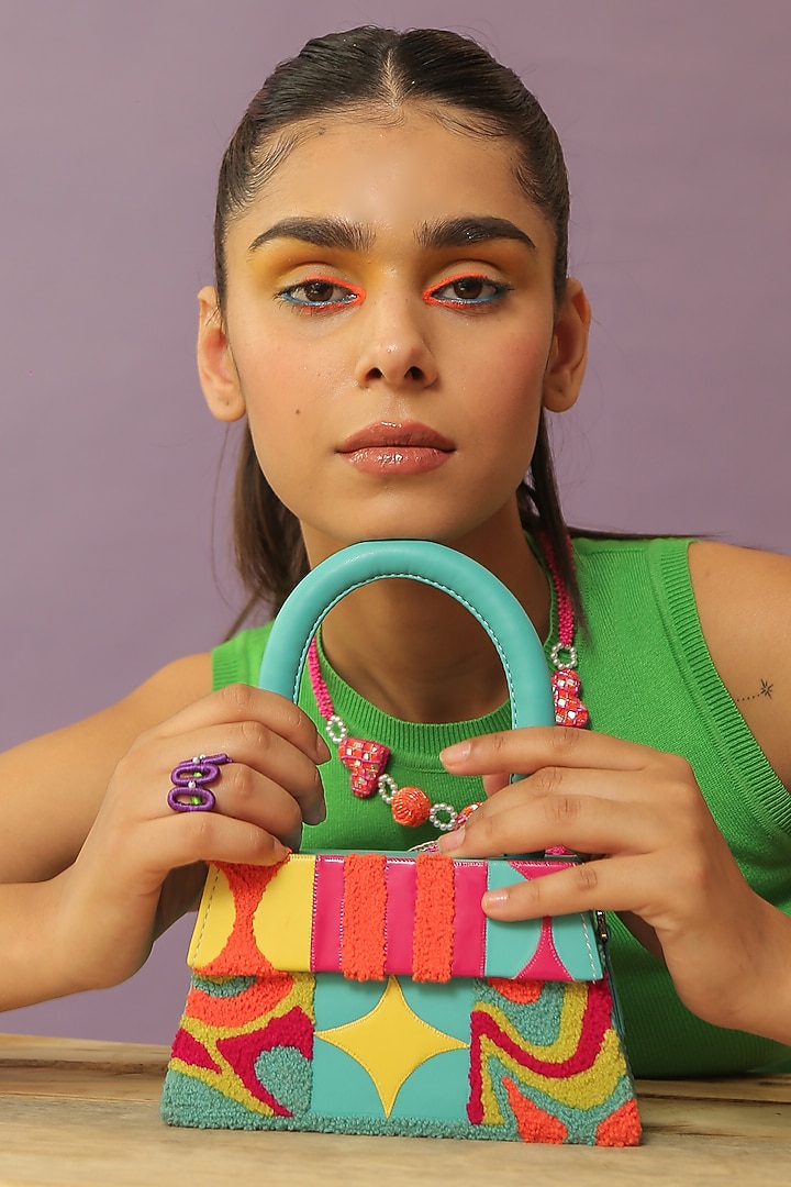 Multi-Colored Embroidered Bag by NakhreWaali at Pernia's Pop Up Shop