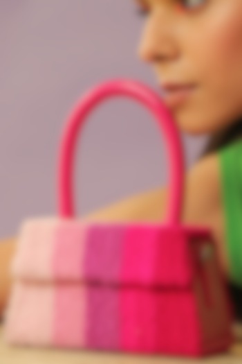 Pink Embroidered Ombre Bag by NakhreWaali at Pernia's Pop Up Shop