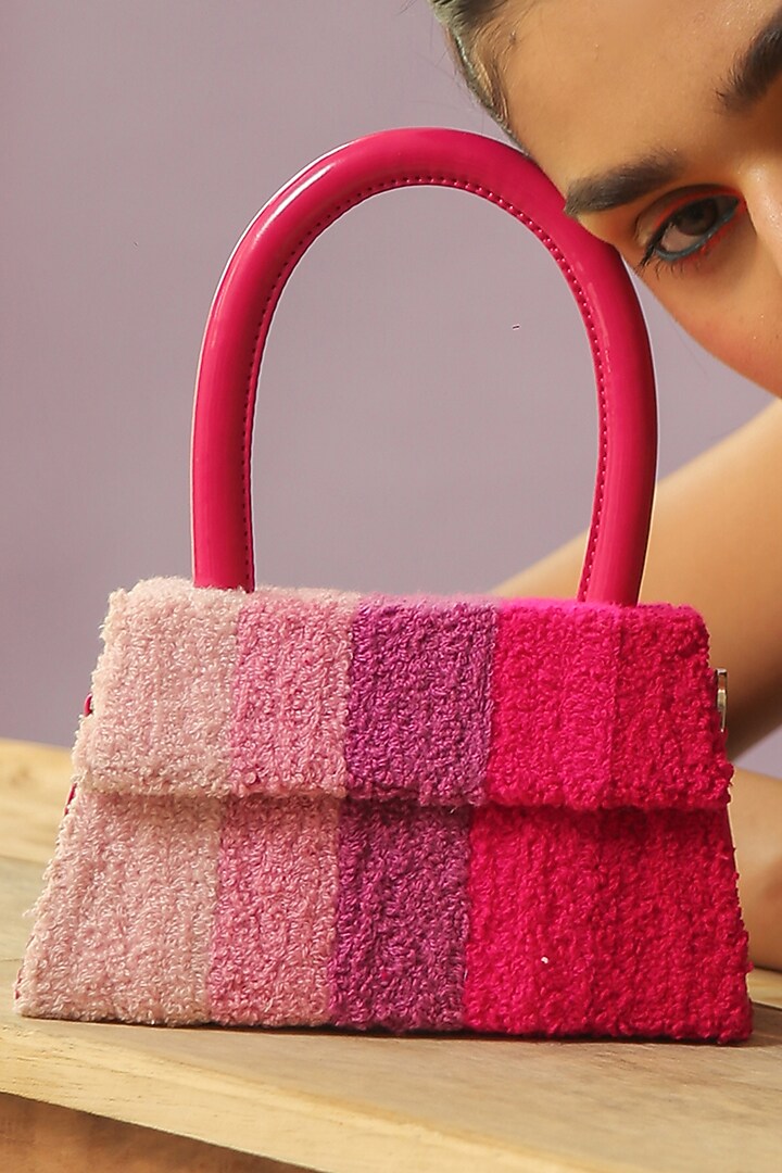 Pink Embroidered Ombre Bag by NakhreWaali at Pernia's Pop Up Shop