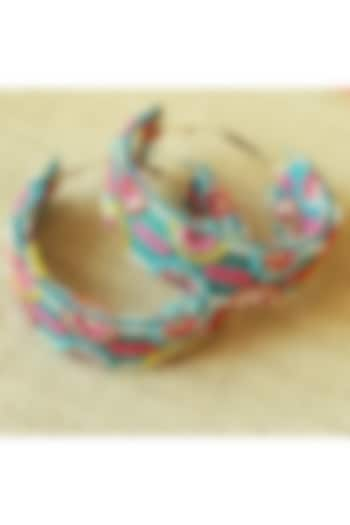 Multi-Colored Cotton Hoop Earrings by NakhreWaali at Pernia's Pop Up Shop