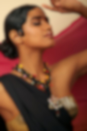 Multi-Colored Hand Embroidered Long Necklace by NakhreWaali at Pernia's Pop Up Shop