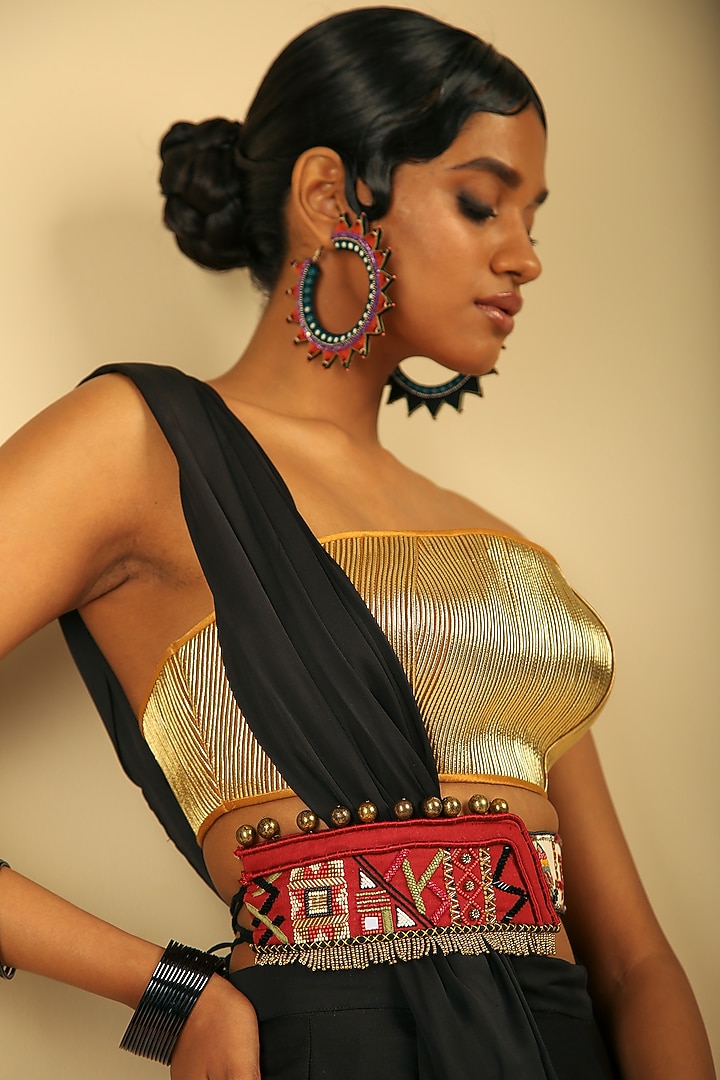 Multi-Colored Hand Embroidered Belt by NakhreWaali at Pernia's Pop Up Shop