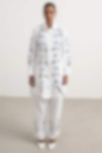 White Cotton Tropical Patchwork Co-Ord Set by Nakateki at Pernia's Pop Up Shop