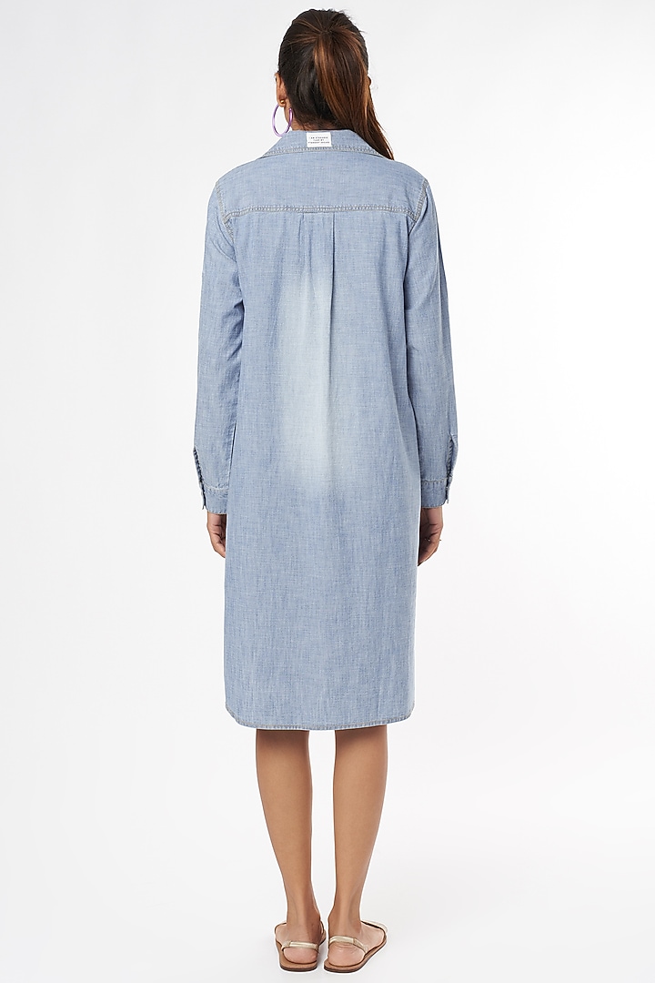 Sky Blue Denim Shift Vacation Dress by Nakateki at Pernia's Pop Up Shop