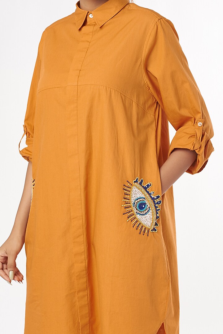 Orange Evil Eye Motif Co-Ord Set by Nakateki at Pernia's Pop Up Shop