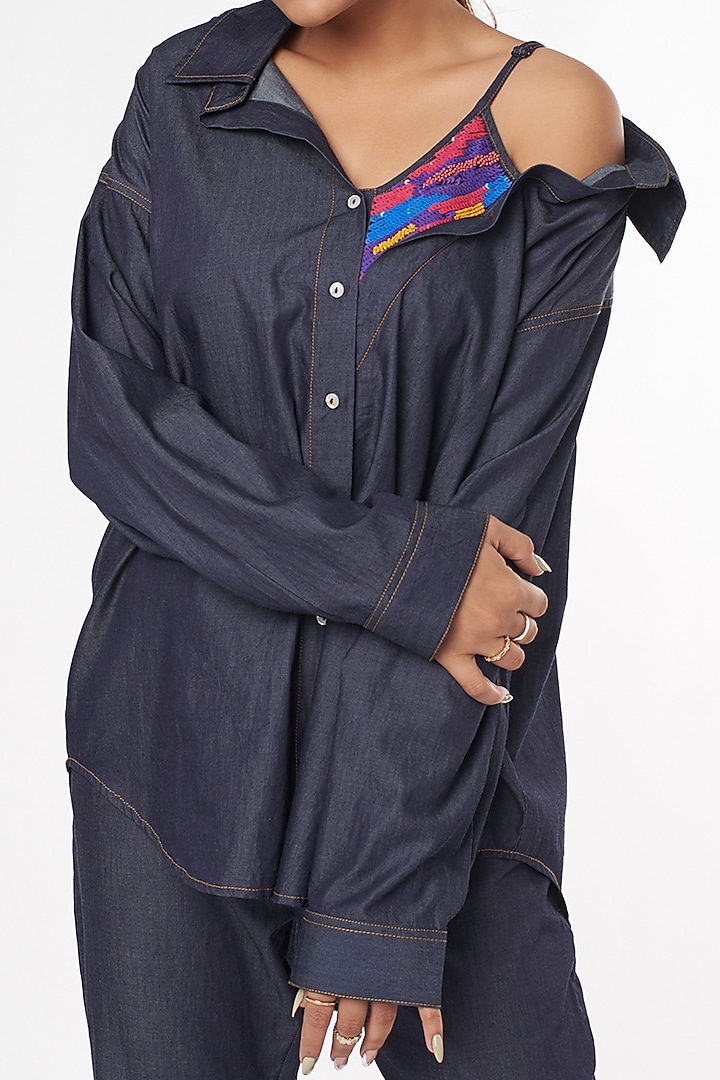 Indigo Denim Co-Ord Set by Nakateki at Pernia's Pop Up Shop