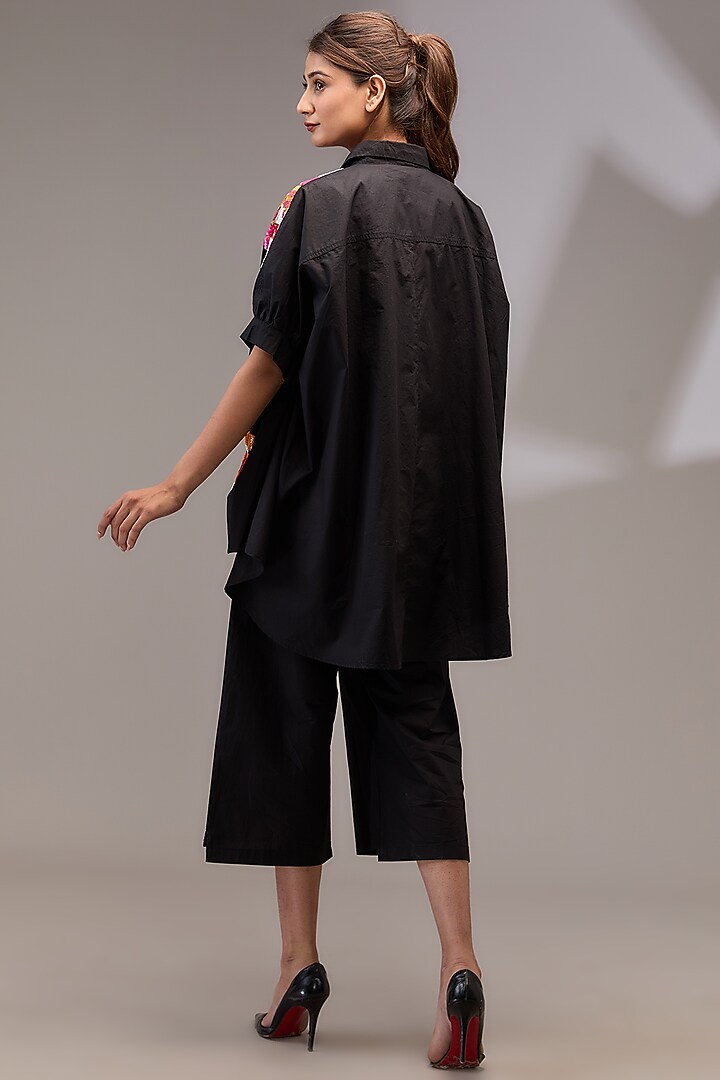 Black Cotton Poplin Co-Ord Set by Nakateki at Pernia's Pop Up Shop