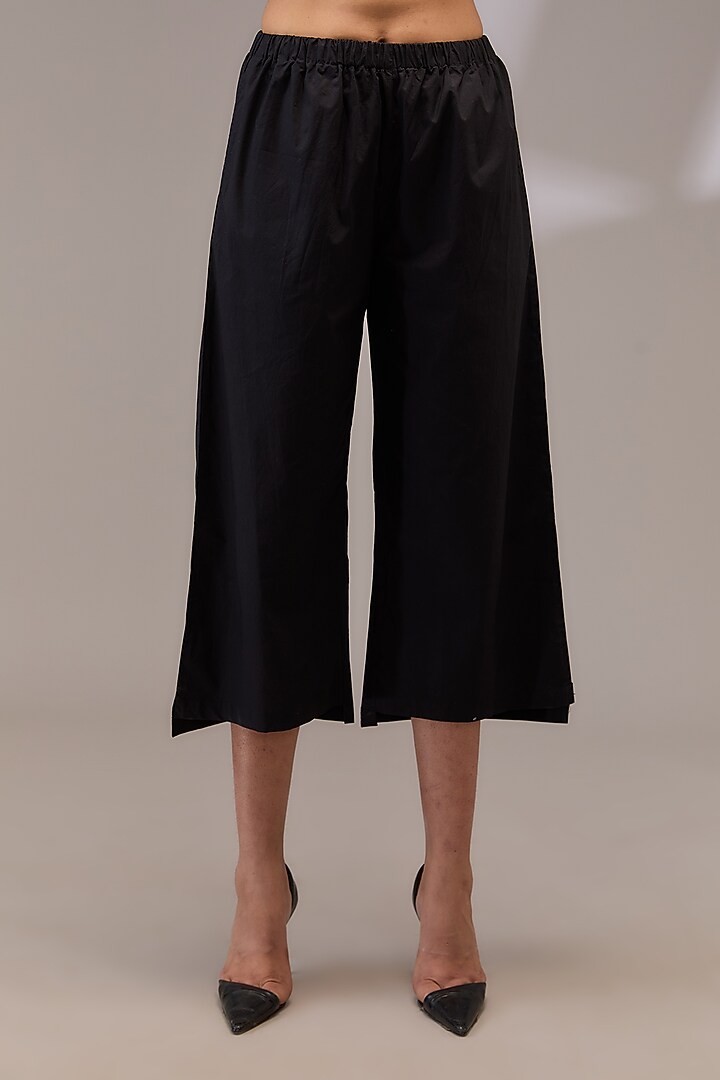 Black Cotton Poplin Co-Ord Set by Nakateki at Pernia's Pop Up Shop