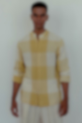 Kora & Marigold Yellow Shirt by Naushad Ali Men