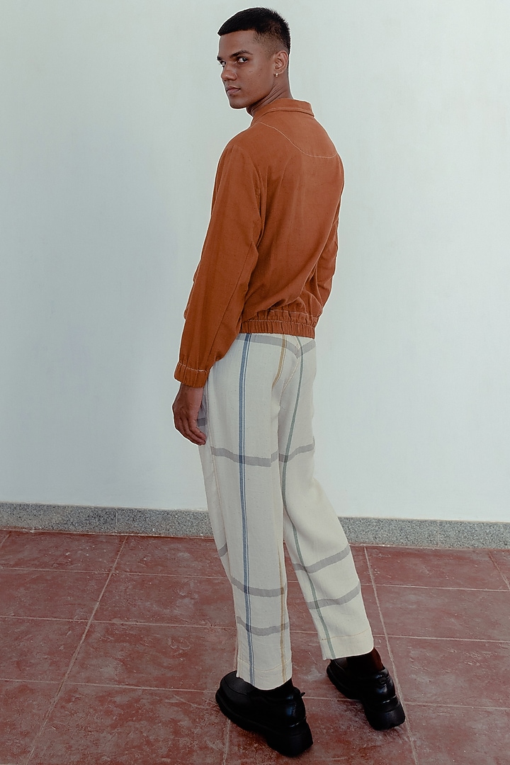 Kora Hand-Dyed Denim Trousers by Naushad Ali Men at Pernia's Pop Up Shop