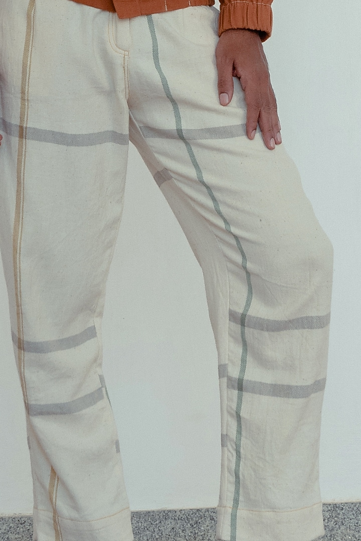 Kora Hand-Dyed Denim Trousers by Naushad Ali Men at Pernia's Pop Up Shop