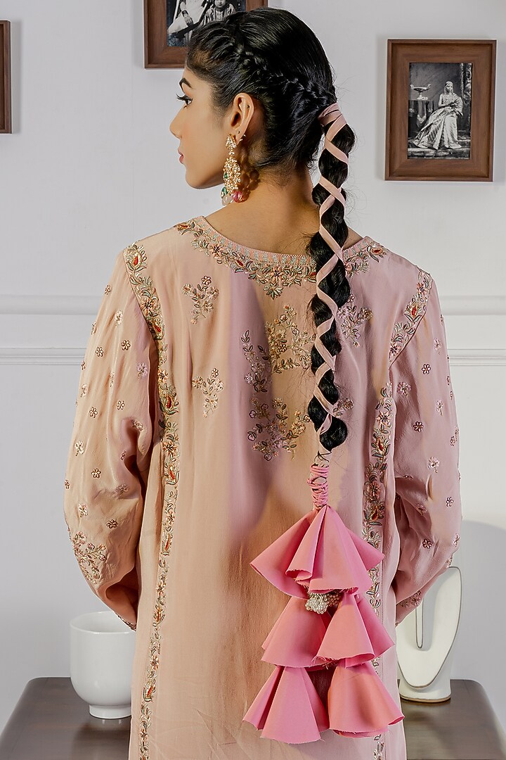 English Rose Embroidered Choga Kurta Set by NAMEH BY AMREEN at Pernia's Pop Up Shop
