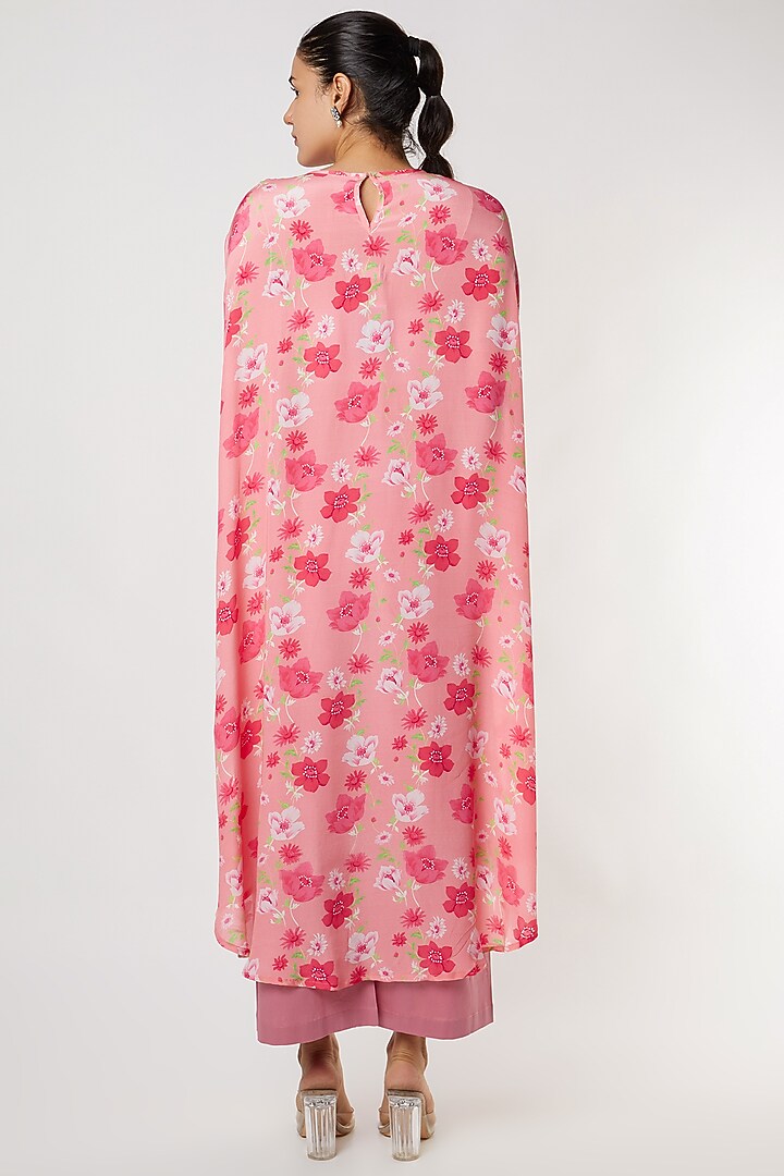 Pink Printed Kurta Set by NAMRATA LAKHOTIA at Pernia's Pop Up Shop