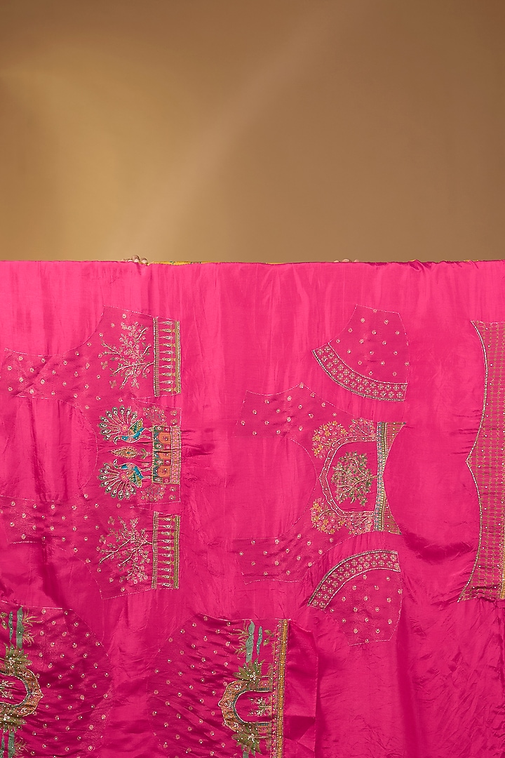 Mustard Yellow Pashmina Silk Motif Party Wear Saree Set by Narmadeshwari at Pernia's Pop Up Shop