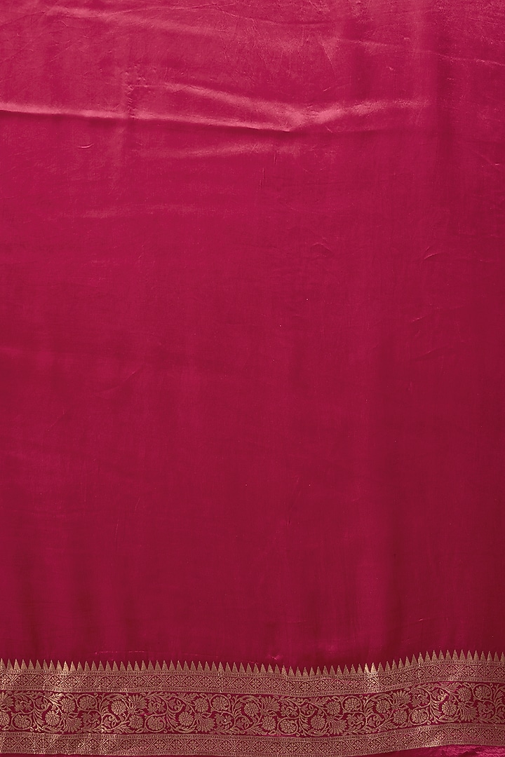 Cream Satin Silk Floral Jaal Party Wear Saree Set by Narmadeshwari at Pernia's Pop Up Shop
