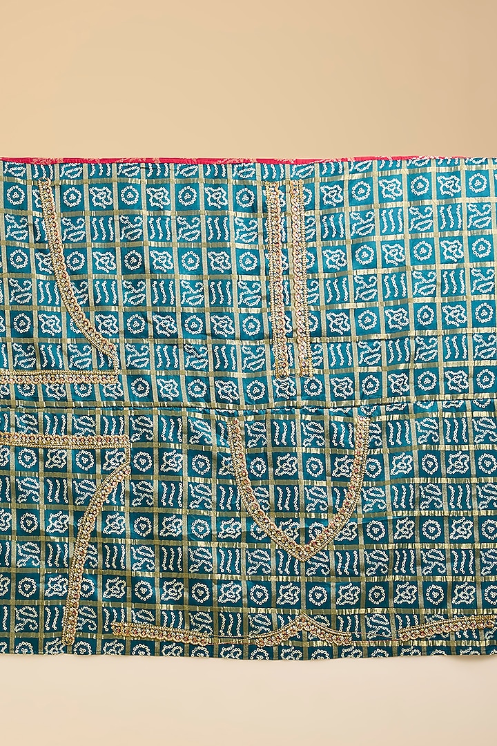 Rani Pink Georgette Threadwork Party Wear Saree Set by NARMADESHWARI at Pernia's Pop Up Shop