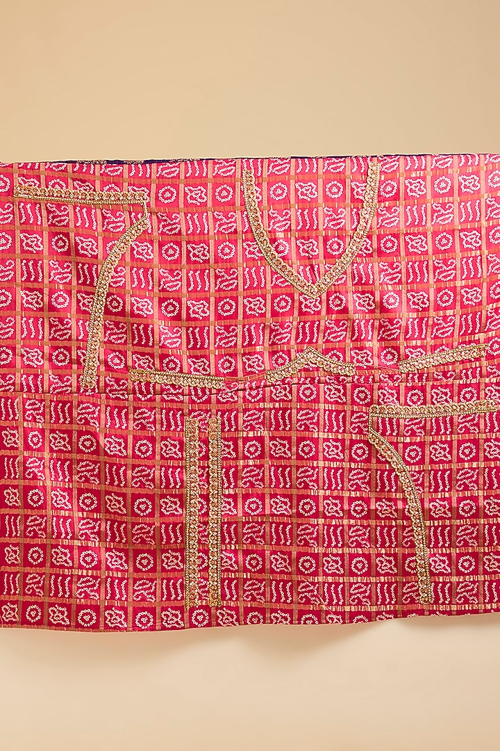 Purple Georgette Threadwork Party Wear Saree Set by NARMADESHWARI at Pernia's Pop Up Shop