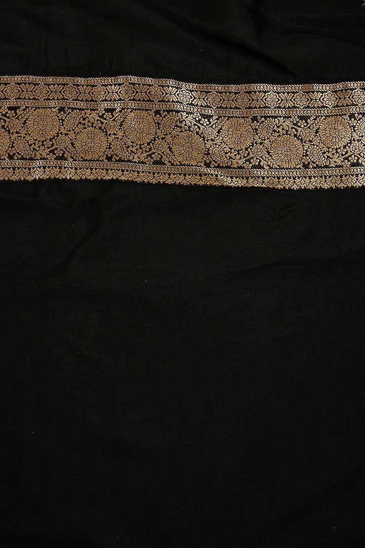 Grey Pashmina Silk Zari Embroidered Party Wear Saree Set by NARMADESHWARI at Pernia's Pop Up Shop