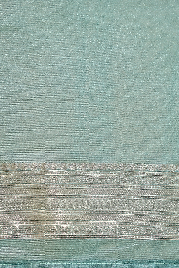 Sky Blue Tissue Silk Zari Embroidered Festive Saree Set by Narmadeshwari at Pernia's Pop Up Shop