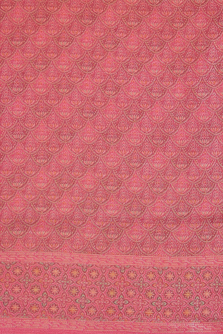 Beige Blend Silk Party Wear Saree Set by NARMADESHWARI at Pernia's Pop Up Shop