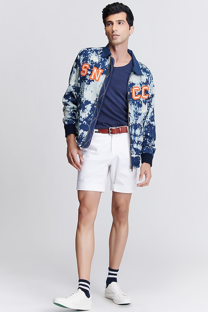 Navy Denim Jacket by S&N by Shantnu Nikhil Men at Pernia's Pop Up Shop