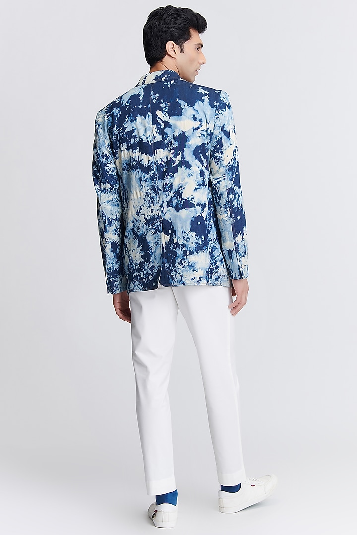 Navy Denim Jacket by S&N by Shantnu Nikhil Men at Pernia's Pop Up Shop