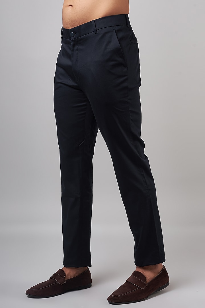 Navy Blue Felt Groom Bandhgala Set by Shantnu & Nikhil Men at Pernia's Pop Up Shop