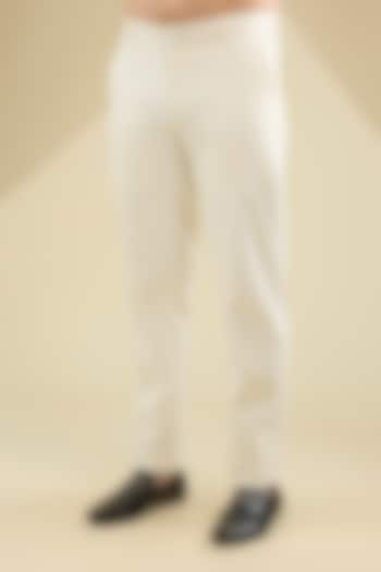 Moondust Ivory Blended Pants by Shantnu & Nikhil Men