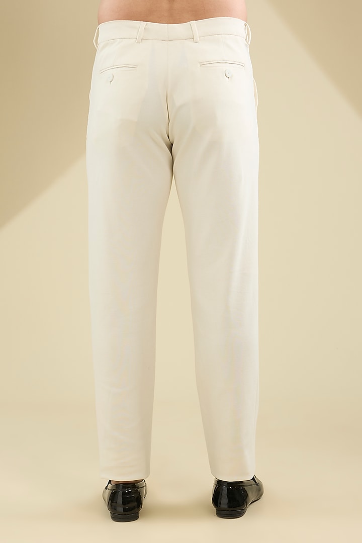 Moondust Ivory Blended Pants by Shantnu & Nikhil Men at Pernia's Pop Up Shop