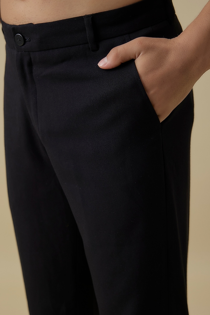 Black Blended Pants by Shantnu & Nikhil Men at Pernia's Pop Up Shop