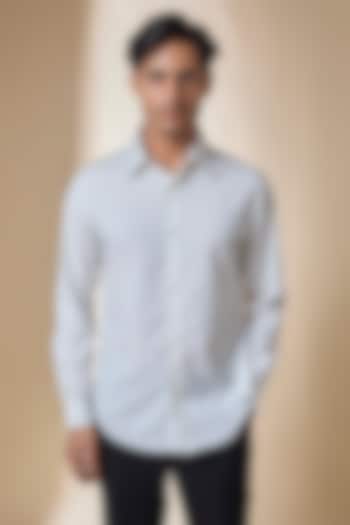 White Cotton Wedding Shirt by Shantnu & Nikhil Men at Pernia's Pop Up Shop