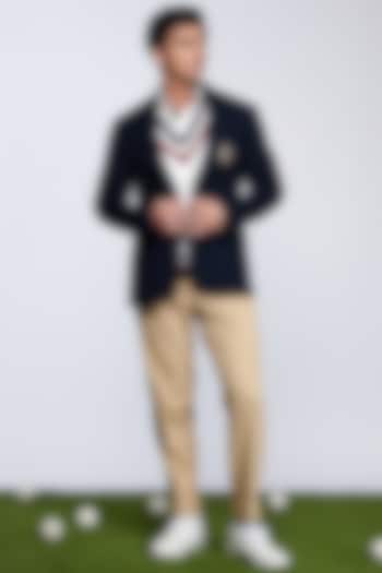 Navy Blue Suiting Jacket by S&N by Shantnu Nikhil Men at Pernia's Pop Up Shop