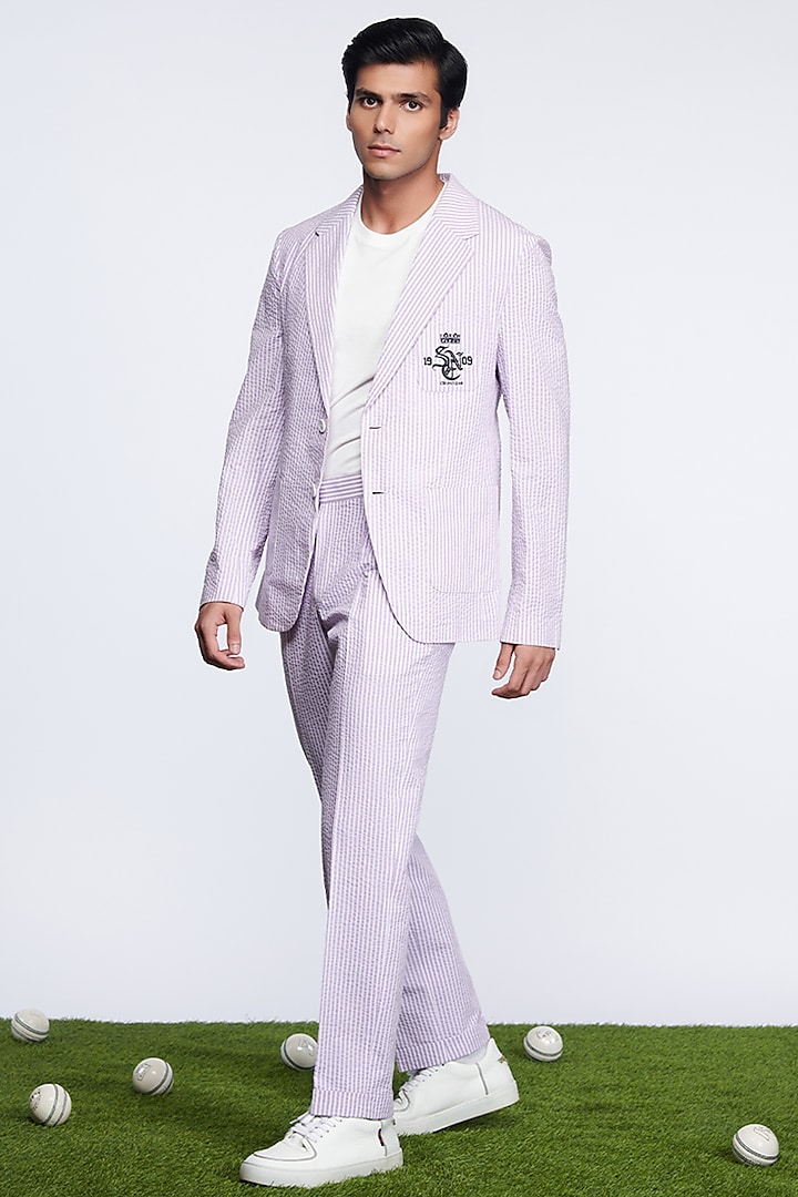 Pink Embroidered Jacket by S&N by Shantnu Nikhil Men