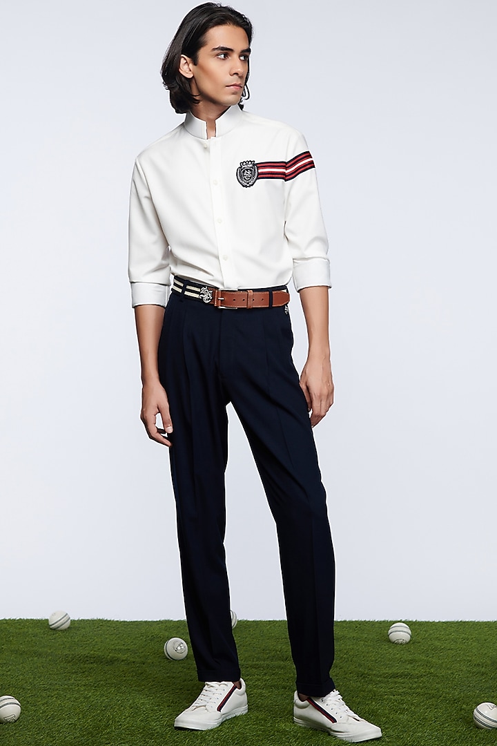 Off-White Suiting Shirt by S&N by Shantnu Nikhil Men