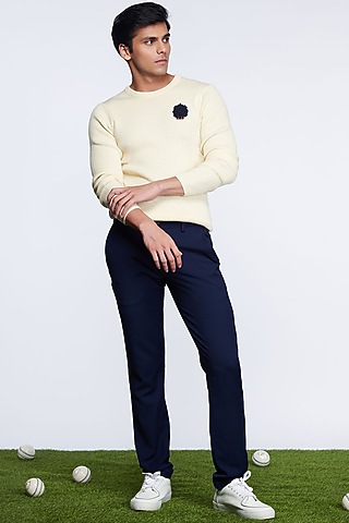 Ivory Merino Wool Sweater by S&N by Shantnu Nikhil Men