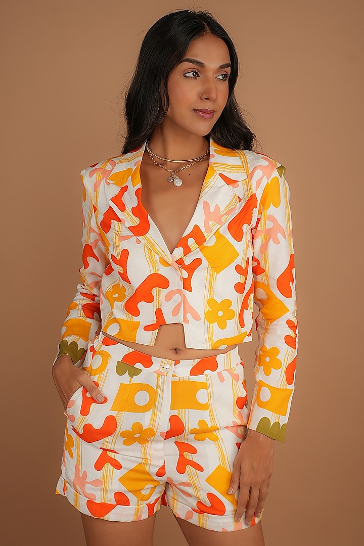 Multi-Colored Lyocell Printed Jacket Set by NASSH at Pernia's Pop Up Shop