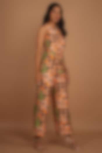 Multi-Colored Airjet Silk Printed Jumpsuit by NASSH